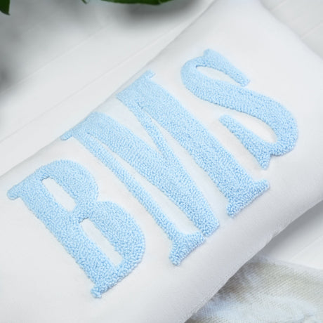 Monogram Personalized Wedding Punch Needle Embroidery Pillow, Couple Initial Gift, Custom Monogrammed Pillow, Engagement Gift, New Home Gift - Arria Home