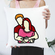 Custom Faceless Couple Portrait from Photo Embroidered Pillow, Anniversary Wedding Gift, Gift for Him, Girlfriend Gift, Custom Drawing Gift - Arria Home