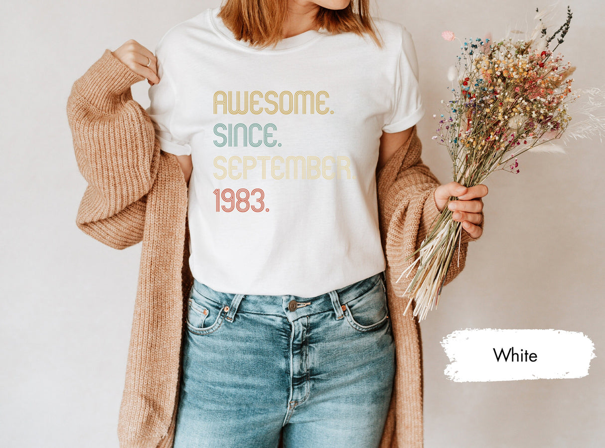 Custom Birthday Shirt, 40th Birthday Shirt, 40th Birthday Gift, Awesome Since Shirt, Personalized Birthday Shirt, Birthday Gift