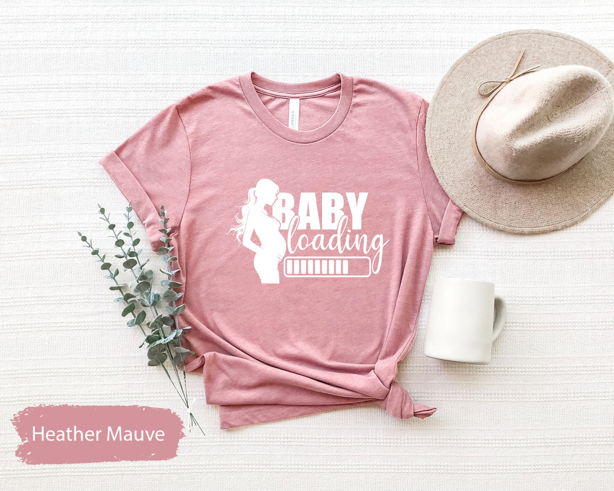 Baby Loading Shirt, Baby Announcement, Maternity TShirt, Pregnancy Reveal, Pregnant TShirt, Pregnancy Gift, Baby Shower Gift, New Mom Gift