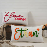 Personalized Baby Room Name Embroidered Pillow, Custom Baby Nursery Pillow, Birthday Gift, Kids Bedroom Decor, Baby Shower Newborn Gift Idea - Arria Home