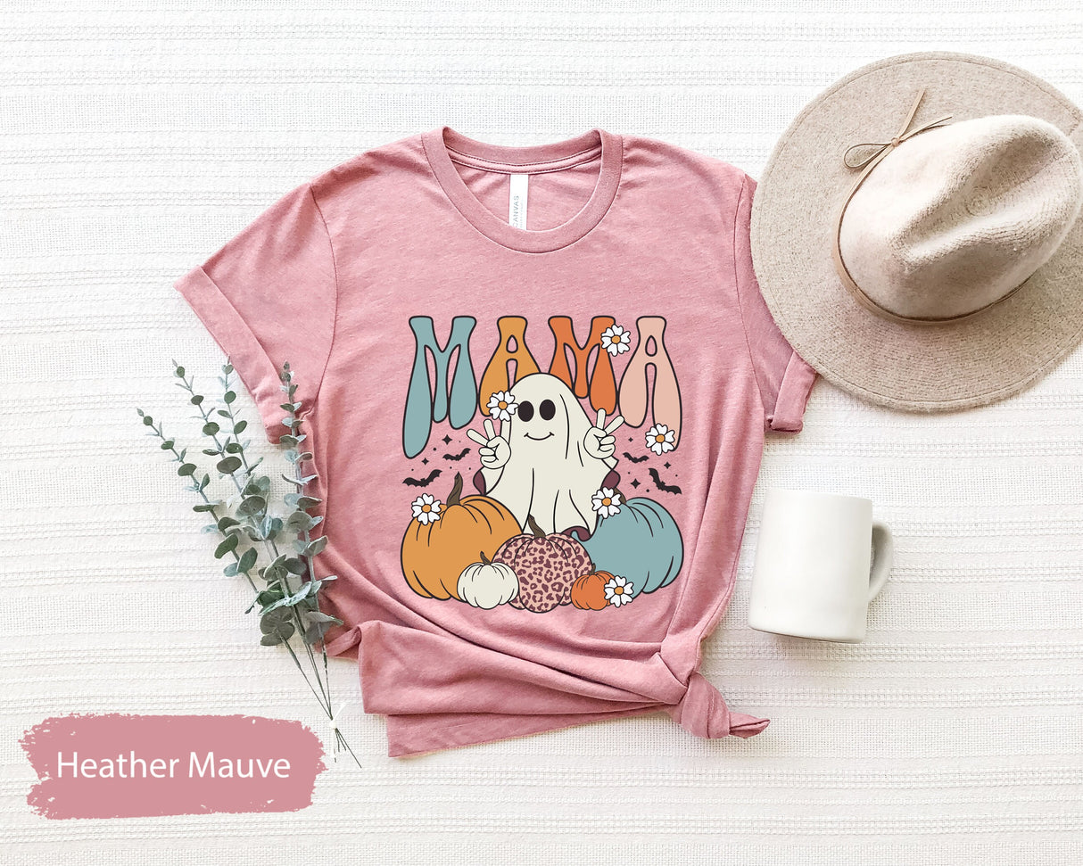 Spooky Mama Shirt, Halloween Mom Shirt, Halloween Gifts, Spooky Season Shirt, Spooky Mom Shirt, Autumn Mom TShirt, Pumpkin Ghost Shirt