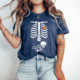 Halloween Maternity Shirt, Skeleton Maternity Shirt, Baby Announcement, Pregnancy Reveal, New Mom Shirt, Pregnancy Shirt, Pregnant TShirt