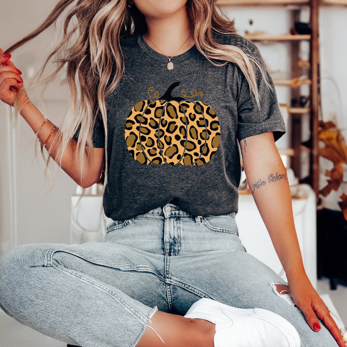 Leopard Pumpkin Shirt, Pumpkin TShirt, Autumn T Shirt, Fall Tee, Women Fall Shirts, Pumpkin Season Shirt, Pumpkin Patch Shirt, Pumpkin Lover