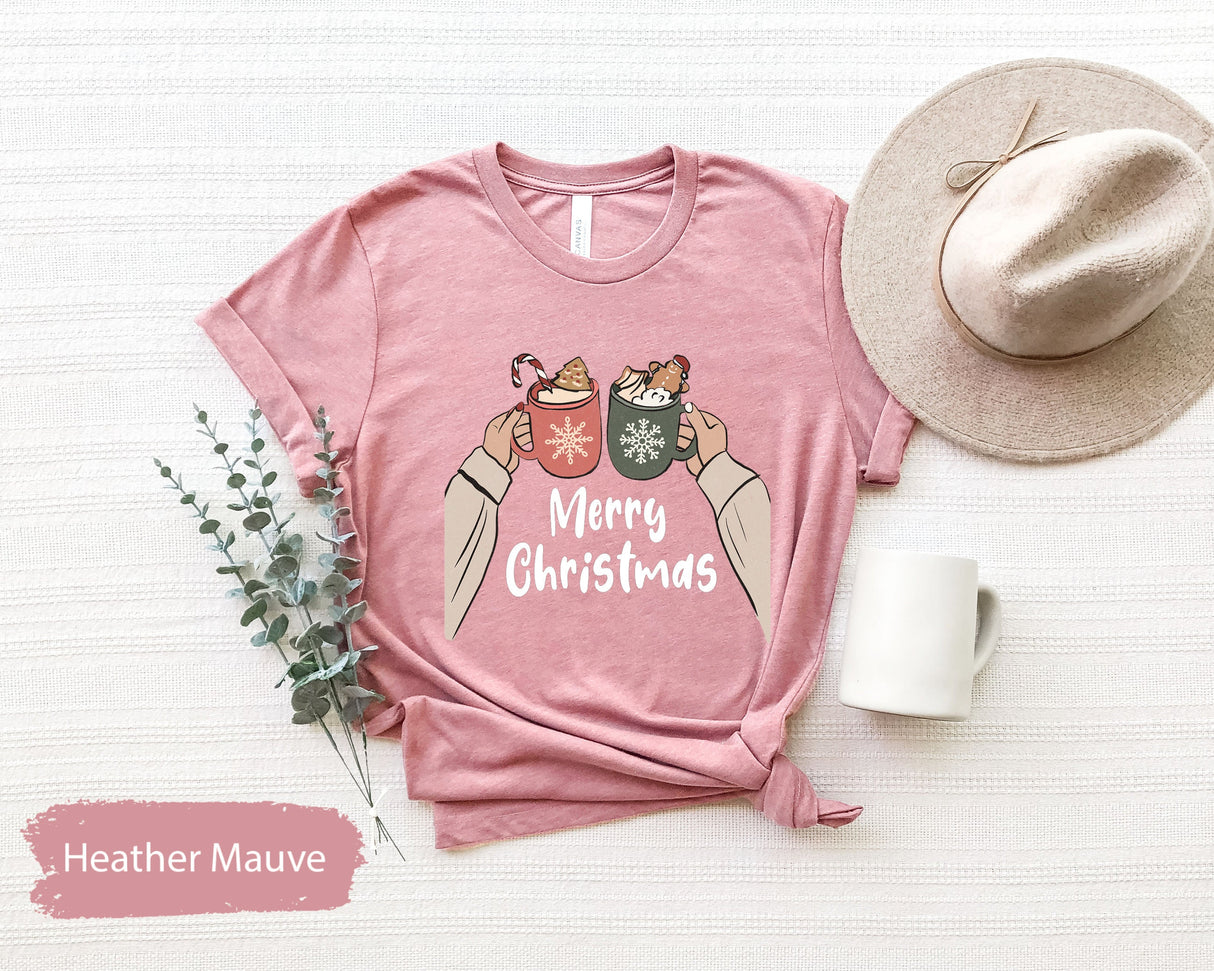 Gingerbread Christmas Coffee Shirt, Merry Christmas, Christmas Gift, Winter TShirt, Holiday Shirts, Xmas Shirt, Christmas Latte Tees