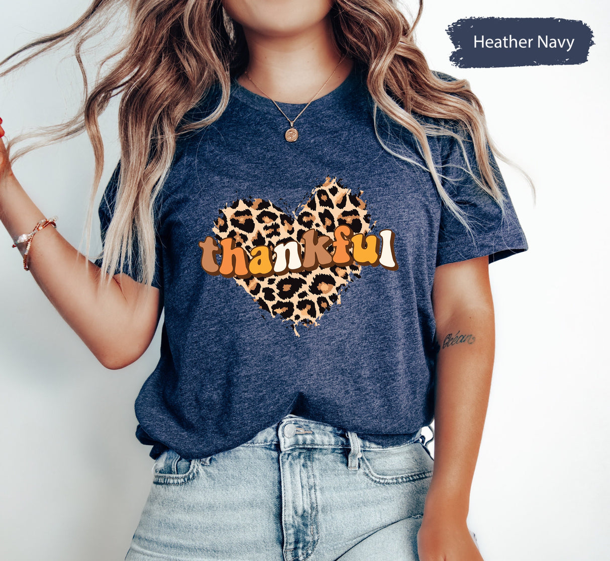 Thankful Leopard Shirt, Thanksgiving Shirt, Autumn TShirt, Fall TShirts, Fall Gift, Thankful Gift, Holiday Shirt, Thanksgiving Dinner