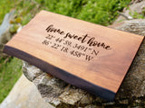 Personalized Housewarming Gift, Solid Walnut Cutting Board, New House Gift, Realtor Closing gift, Anniversary Gift, Unique Gifts for Couples