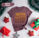 Retro Fall Shirt, Autumn Leaves & Dogs Please, Fall Leaves Shirt, Autumn Tshirt, Fall Shirt, Fall Season Shirt, Women Fall Shirt