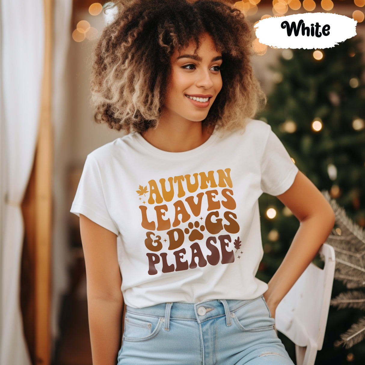 Retro Fall Shirt, Autumn Leaves & Dogs Please, Fall Leaves Shirt, Autumn Tshirt, Fall Shirt, Fall Season Shirt, Women Fall Shirt