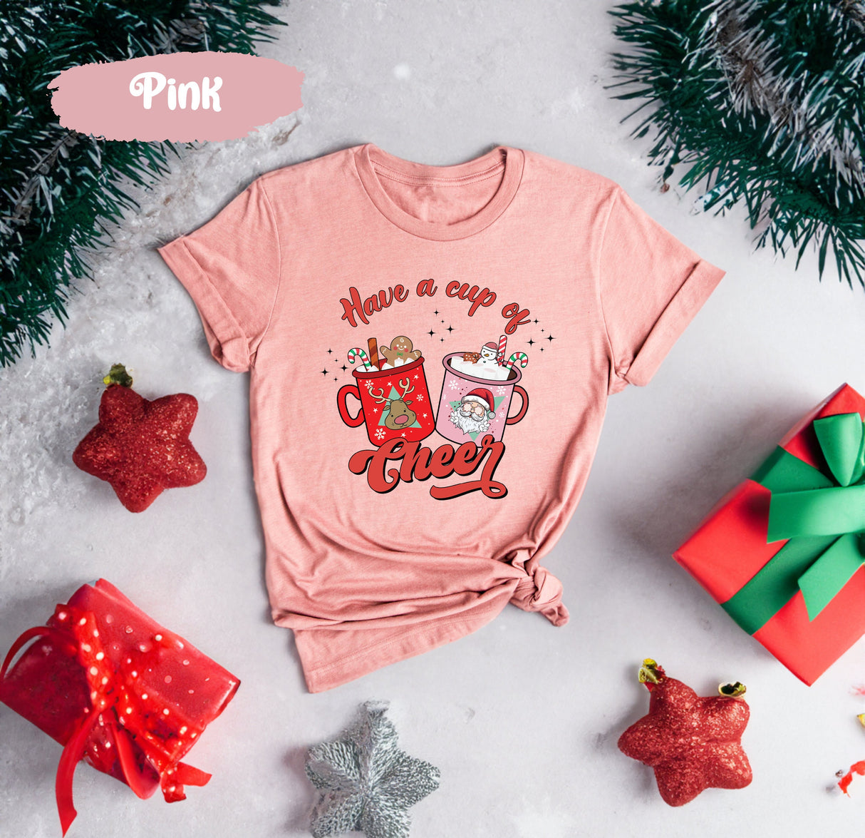 Have a Cup of Cheer Shirt, Cute Christmas Shirt, Christmas Latte Shirt, Retro Have a Cup of Cheer, Merry Christmas Shirt, Fall Coffee Shirt