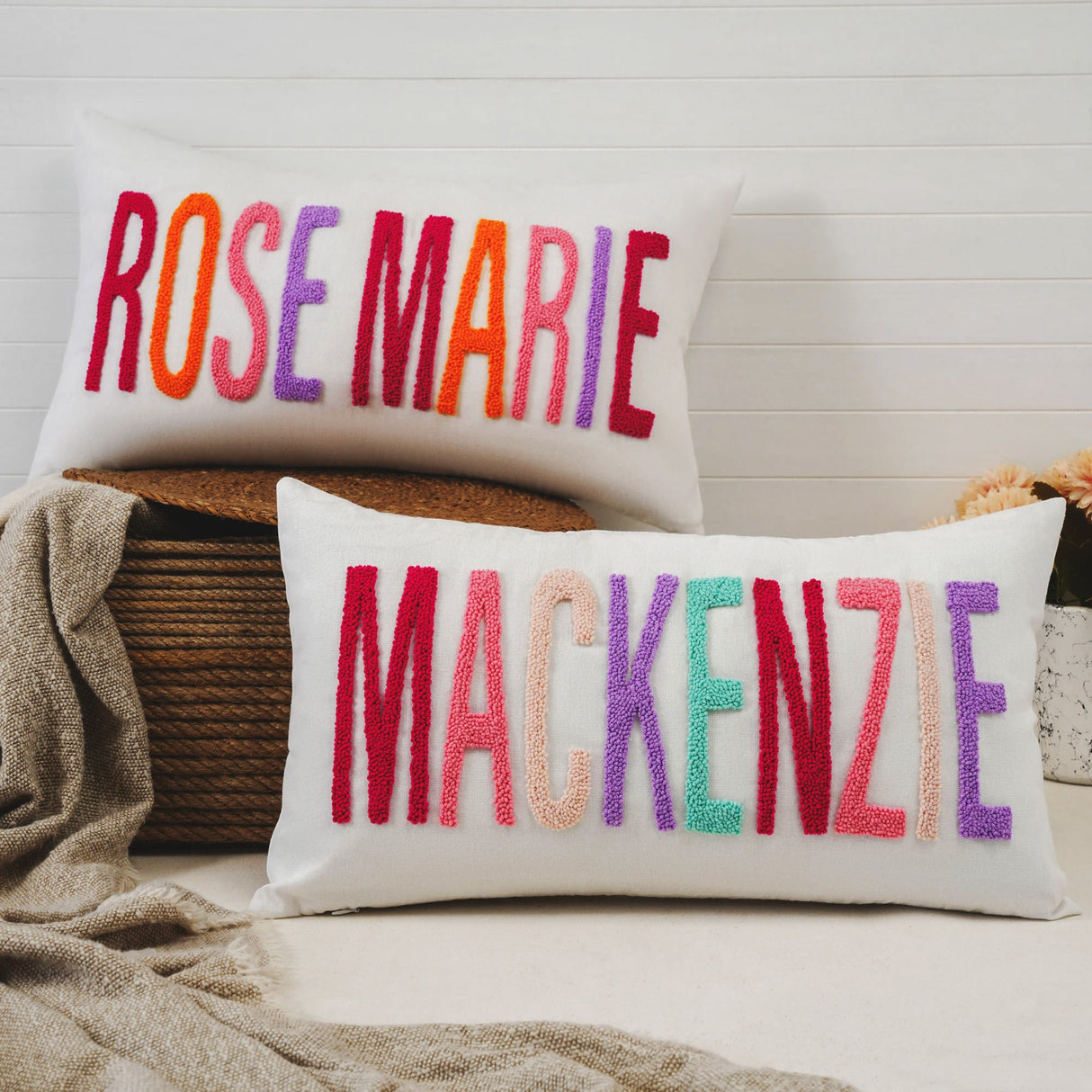 Personalized Baby Girl Name Pillow, Custom Nursery Pillow, Girl Kid Gift Dorm Decor, Graduation Gift, Bedroom Decor, Personalized Gift Idea - Arria Home