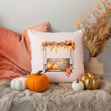 Fall Watercolor Pumpkin Truck Lumbar Pillow, Autumn Decor, Farmhouse Throw Pillow, Fall Scarecrow, Thanksgiving Holiday Home Decor - Arria Home