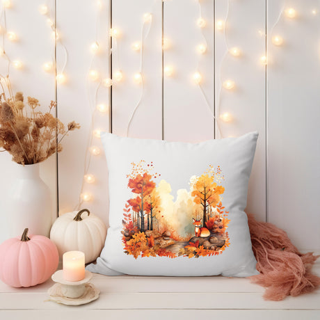 Fall Watercolor Leaves Throw Pillow, Autumn Decorations, Thanksgiving Decor, Halloween Decor, Boho Fall Decor, Fall Lumbar Pillow Cover - Arria Home