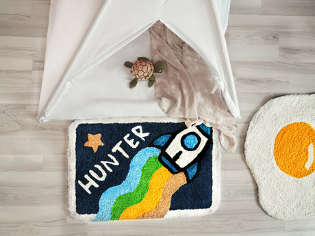 Personalized Baby Room Tufted Rug, Toddler Playmat, Baby Crawling Mat Super Soft Carpet, Custom Tufted Rug, Baby Shower Gift, Newborn Gift - Arria Home