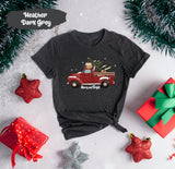 Merry and Bright Christmas Trees Truck Shirt, Merry and Bright Shirt, Christmas T-shirt, Christmas Family, Red Truck Shirt, Christmas Gift