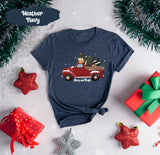 Merry and Bright Christmas Trees Truck Shirt, Merry and Bright Shirt, Christmas T-shirt, Christmas Family, Red Truck Shirt, Christmas Gift