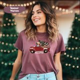 Merry and Bright Christmas Trees Truck Shirt, Merry and Bright Shirt, Christmas T-shirt, Christmas Family, Red Truck Shirt, Christmas Gift