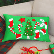 Christmas Custom Handmade Pillow, Christmas Tree, Candy, Socks, Christmas Decor, Punch Needle Round Pillow, Holiday Home Decor Gift Idea - Arria Home