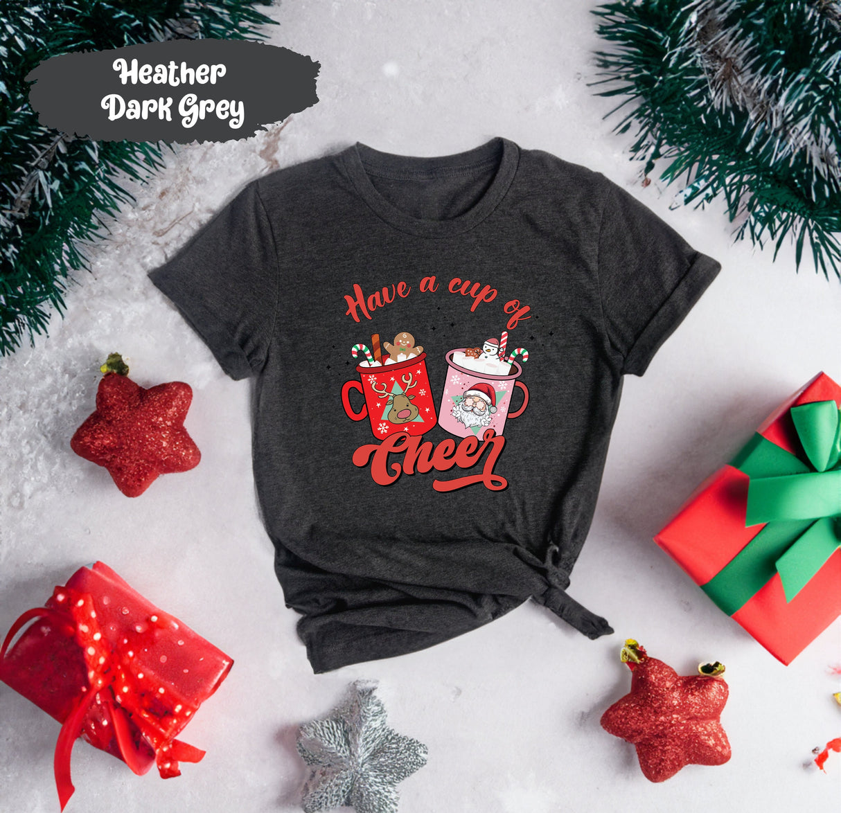 Have a Cup of Cheer Shirt, Cute Christmas Shirt, Christmas Latte Shirt, Retro Have a Cup of Cheer, Merry Christmas Shirt, Fall Coffee Shirt