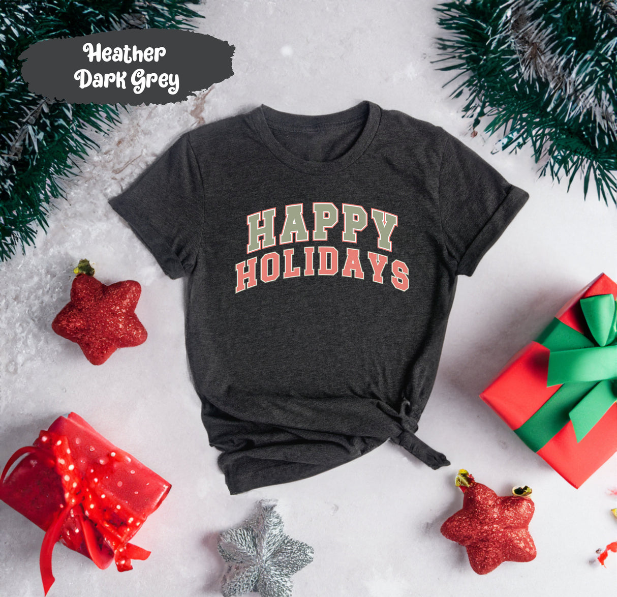 Happy Holidays Shirt, Holiday TShirt, Winter Shirt, Holiday Season Shirt, Christmas Shirt, Fall Shirt, Autumn TShirt, Holiday Gifts