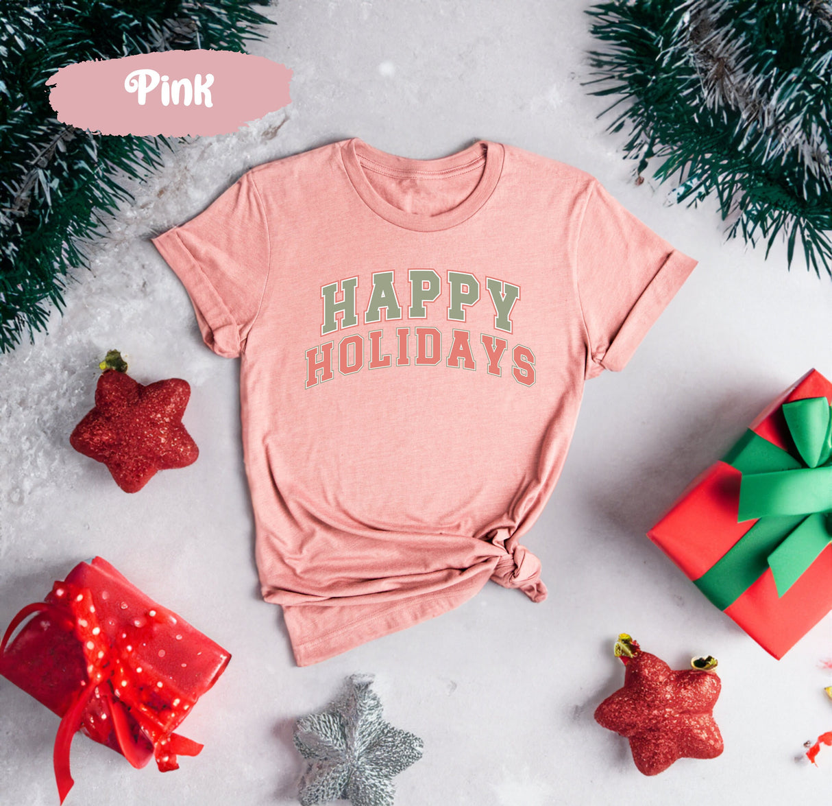 Happy Holidays Shirt, Holiday TShirt, Winter Shirt, Holiday Season Shirt, Christmas Shirt, Fall Shirt, Autumn TShirt, Holiday Gifts