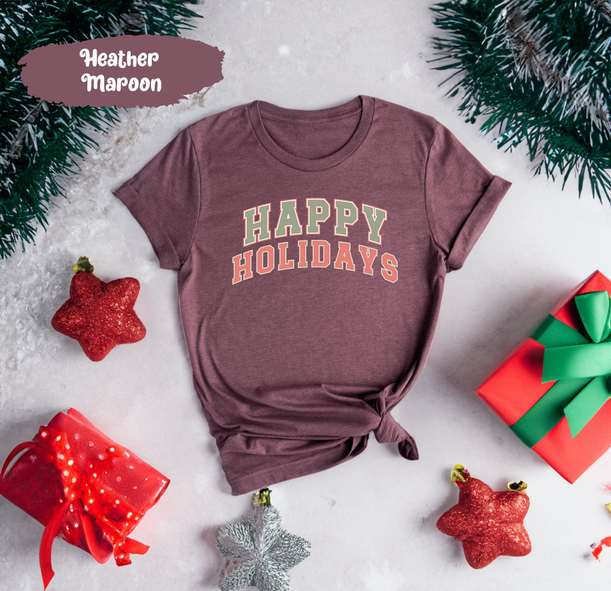 Happy Holidays Shirt, Holiday TShirt, Winter Shirt, Holiday Season Shirt, Christmas Shirt, Fall Shirt, Autumn TShirt, Holiday Gifts