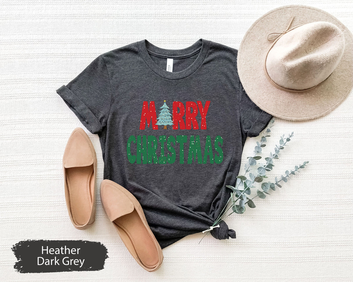 Merry Christmas Shirt, Christmas Tree Shirt, Retro Christmas Shirt, Christmas Tshirt, Christmas Gift, Christmas Shirt, Christmas Family Tees