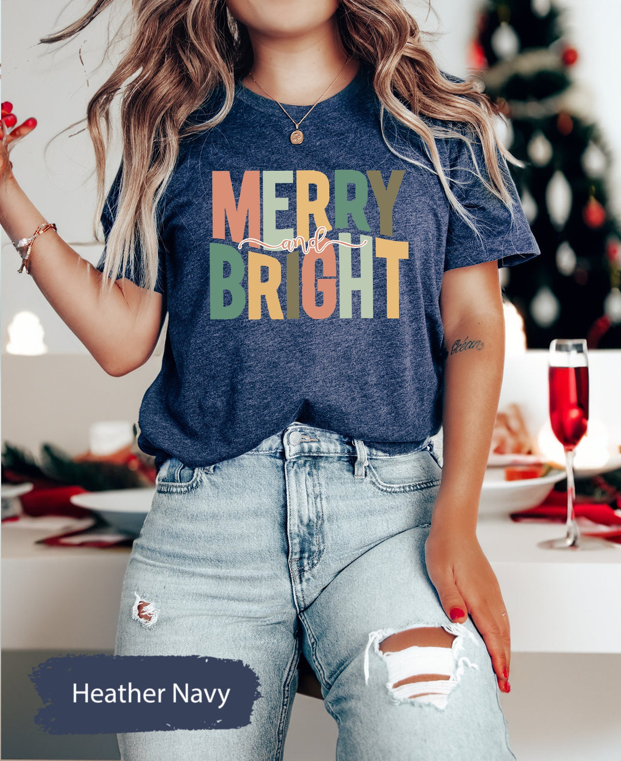 Merry And Bright Shirt, Christmas Shirt, Merry Christmas TShirt, Christmas Gifts, Women's Christmas Shirt, Xmas Shirt, Christmas Tee