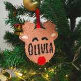 Personalized Baby First Christmas Embroidered Ornament, Custom Baby Name Family Ornament, Baby Shower Decor, Holiday Ornament, Noel Ornament - Arria Home