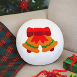 Christmas Round Punch Needle Pillow, Christmas Decor, Handmade Pillow, New Year Decor, Noel Decor, Custom Throw Pillow, Holiday Home Decor - Arria Home