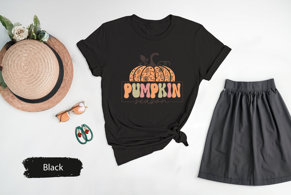 Fall Tshirt, Pumpkin Shirt, Seasonal Shirts, Soft T Shirt, Teens Vintage Tshirt, Fall Pumpkin Shirt, Gift for Young Girl, Retro Tshirt