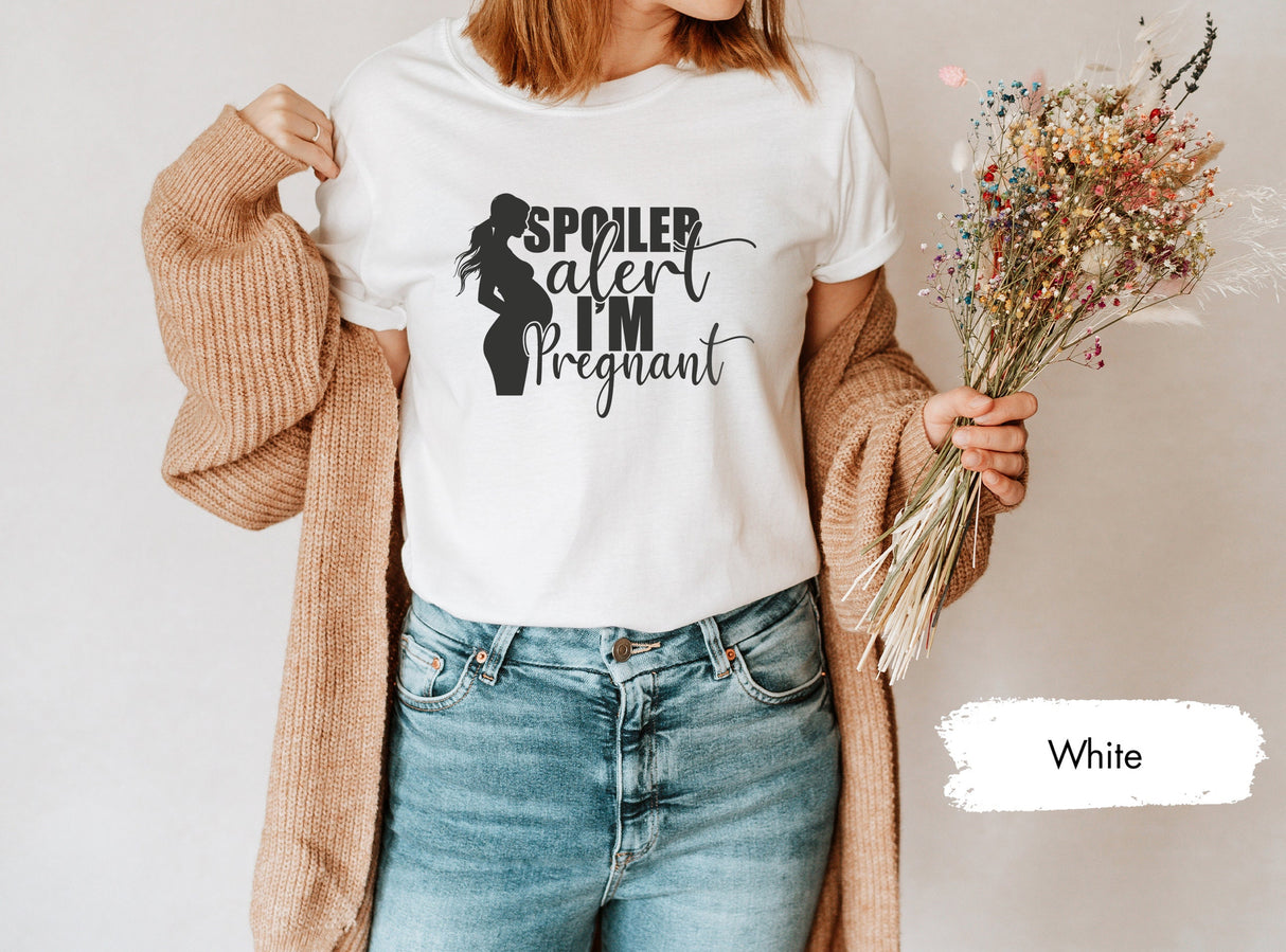 Spoiler Alert Shirt, Im Pregnant Shirt, New Mommy Gift, Baby Announcement, Pregnancy Shirt, Maternity Tshirt, Funny Pregnant Shirt