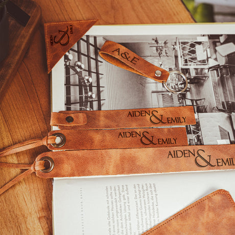 Anniversary Gift Personalized Leather Bookmark, Custom Engrave Bookmark, Gift for Her, Christmas Gift, Birthday Gift, Personalized Gift Idea - Arria Home