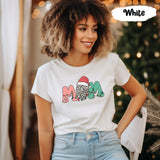 Christmas Mom Shirt, Santa Shirts, Leopard Christmas, Christmas Light Tee, Cute Christmas Shirt, Christmas Gift Women, Merry Christmas Tee