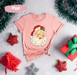 Vintage Santa, Santa Shirts, Santa Claus, Santa Claus Shirt, Merry Christmas Tee, Holiday Tshirt, Cute Christmas Shirt, Christmas Gift Women