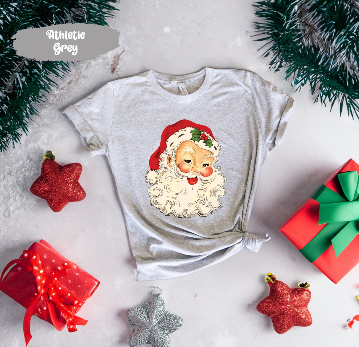 Vintage Santa, Santa Shirts, Santa Claus, Santa Claus Shirt, Merry Christmas Tee, Holiday Tshirt, Cute Christmas Shirt, Christmas Gift Women