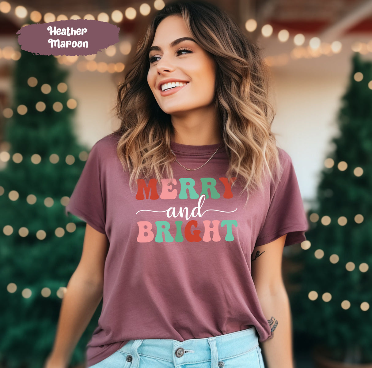 Merry and Bright Shirt, Merry Christmas, Merry Christmas Tee, Merry and Bright Tee, Merry Tee, Merry Shirts, Vintage Santa, Retro Christmas