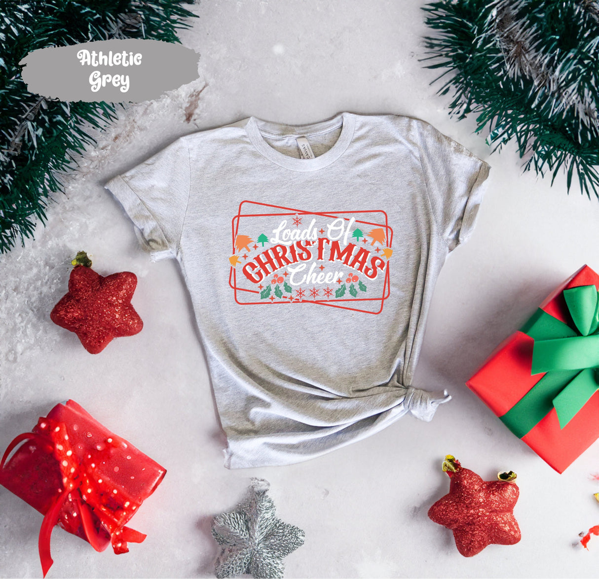 Loads of Christmas Cheer Tee, Christmas Cheer Tee, Christmas Tree Shirt, Xmas Family Shirt, Cute Christmas Shirt, Christmas Gift Women