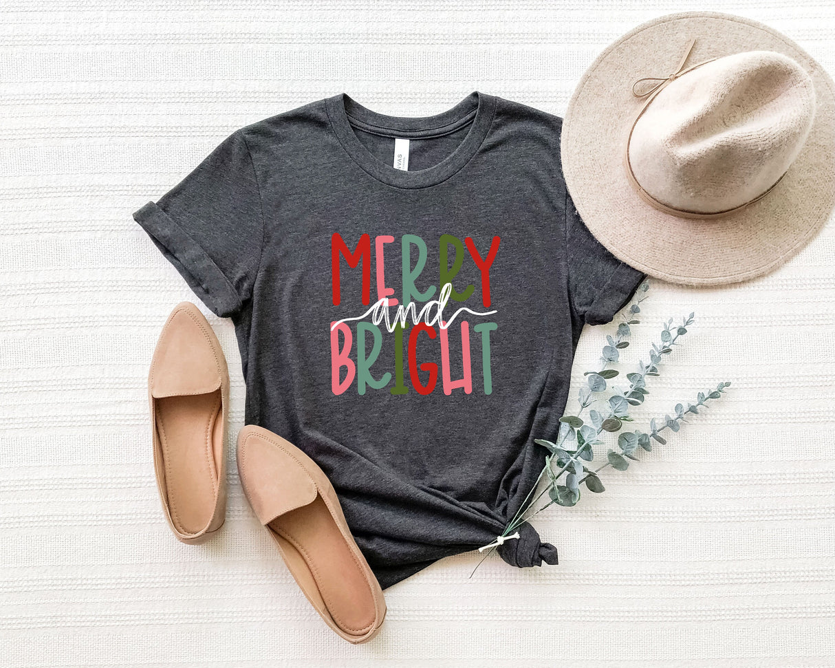 Merry and Bright Shirt, Christmas Shirt, Family Christmas Tee, Xmas Shirt, Merry Christmas Shirt, Christmas Gift, Christmas Season