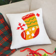 Christmas Socks Punch Needle Pillow Cover, Christmas Home Decor Gift, Christmas Cushion, Winter Holiday Pillowcase, Gift for Christmas - Arria Home