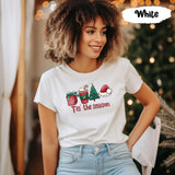 Tis The Season Shirt with Christmas Gift Cocoa Tree Santa Hat, Tis The Season Tee, Christmas Gift Shirt, Christmas Tree Tee, Santa Hat Shirt