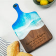 Personalized Resin Cutting Board, Realtor Closing Gift, Thank You Gifts, Congratulations Gift, Custom Epoxy Live Edge Cheese Walnut Board - Arria Home