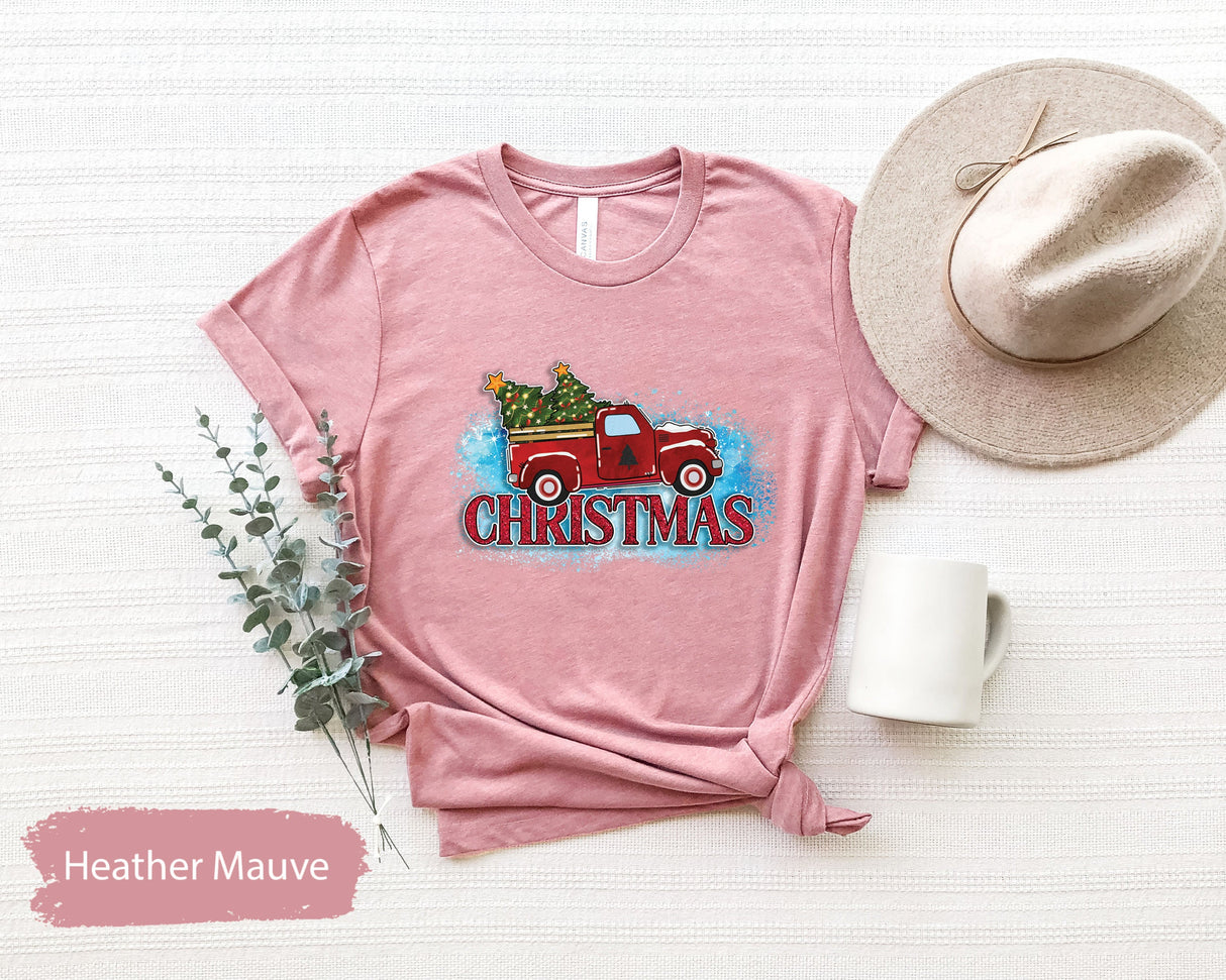 Christmas Red Truck Shirt, Christmas Shirts, Christmas Gifts, Family Christmas Tees, Christmas Tshirt, Christmas Tees, Retro Christmas Shirt