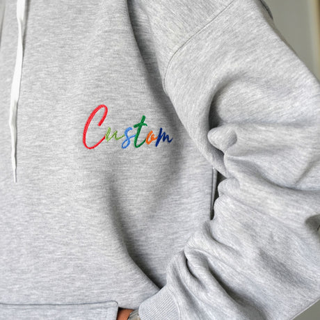 Embroidered Custom Monogram Sweatshirt, Personalized Embroidery Hoodie, Unisex Crewneck, Anniversary Gift, Christmas Gift for Couple - Arria Home