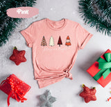 Merry and Bright Tee, Retro Christmas, Holiday Tshirt, Winter Shirt, Merry Christmas Tee, Xmas Family Shirt, Gift for Parents