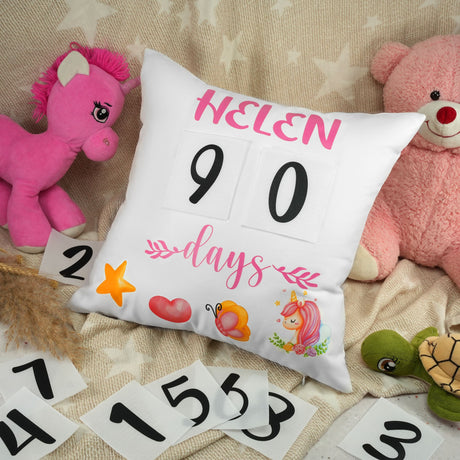 Personalized Baby Milestone Pillow, Newborn Gift, Baby Shower Gift, Nursery Decor, Pregnancy Gift, Baby Christmas Gift Idea, Custom Pillow - Arria Home