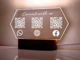 Instagram Facebook Zelle Venmo Cashapp QR Code Sign, Custom Business Payment Sign, Personalized Display Plaque for Small Business - Arria Home