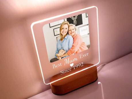 Funny Mothers Days Gift, Personalized Gift for Mom, Custom Acrylic Night Light, Funny Mom Gift From Daughter, Custom Mothers Day Gift Idea - Arria Home