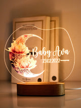 Personalize Baby Night Light, Custom Name Led Night Light Gift, Nursery Decor, Kids Room Decor, Newborn Gift, Toddler Personalized Gift - Arria Home