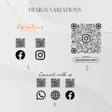 Instagram Facebook Zelle Venmo Cashapp QR Code Sign, Custom Business Payment Sign, Personalized Display Plaque for Small Business - Arria Home